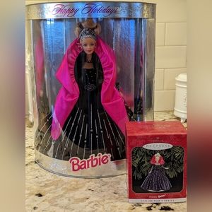 1998 Holiday Barbie & Matching Ornament